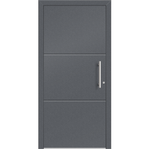 Aluhaus ELITE 75/90-50 Premium Aluminium Haustür · Modell Zoe  · Ohne Glas · Lisenentür · Modern - Flächenbündig & Flügelüberdeckend  · Große Farbauswahl · Maßanfertigung cm genau · nach innen & außen öffnend ·  Serie: Elite Comfort 75 Save 75/90