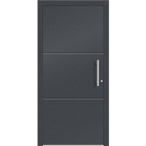 Aluhaus ELITE 75/90-50 Premium Aluminium Haustür · Modell Zoe  · Ohne Glas · Lisenentür · Modern - Flächenbündig & Flügelüberdeckend  · Große Farbauswahl · Maßanfertigung cm genau · nach innen & außen öffnend ·  Serie: Elite Comfort 75 Save 75/90