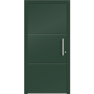 Aluhaus ELITE 75/90-50 Premium Aluminium Haustür · Modell Zoe  · Ohne Glas · Lisenentür · Modern - Flächenbündig & Flügelüberdeckend  · Große Farbauswahl · Maßanfertigung cm genau · nach innen & außen öffnend ·  Serie: Elite Comfort 75 Save 75/90