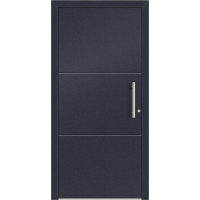 Aluhaus ELITE 75/90-50 Premium Aluminium Haustür · Modell Zoe  · Ohne Glas · Lisenentür · Modern - Flächenbündig & Flügelüberdeckend  · Große Farbauswahl · Maßanfertigung cm genau · nach innen & außen öffnend ·  Serie: Elite Comfort 75 Save 75/90