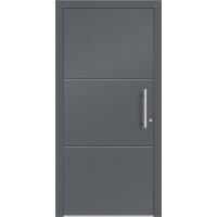 Aluhaus ELITE 75/90-50 Premium Aluminium Haustür · Modell Zoe  · Ohne Glas · Lisenentür · Modern - Flächenbündig & Flügelüberdeckend  · Große Farbauswahl · Maßanfertigung cm genau · nach innen & außen öffnend ·  Serie: Elite Comfort 75 Save 75/90