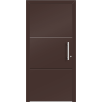 Aluhaus ELITE 75/90-50 Premium Aluminium Haustür · Modell Zoe  · Ohne Glas · Lisenentür · Modern - Flächenbündig & Flügelüberdeckend  · Große Farbauswahl · Maßanfertigung cm genau · nach innen & außen öffnend ·  Serie: Elite Comfort 75 Save 75/90