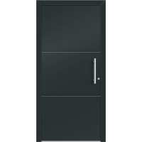 Aluhaus ELITE 75/90-50 Premium Aluminium Haustür · Modell Zoe  · Ohne Glas · Lisenentür · Modern - Flächenbündig & Flügelüberdeckend  · Große Farbauswahl · Maßanfertigung cm genau · nach innen & außen öffnend ·  Serie: Elite Comfort 75 Save 75/90