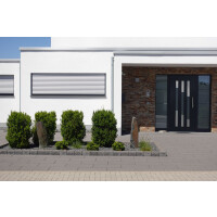 Aluhaus ELITE 75/90-50 Premium Aluminium Haustür · Modell Agrippa · Modern · Zeitlos · Flächenbündig & Flügelüberdeckend  · Große Farbauswahl · Maßanfertigung cm genau · nach innen & außen öffnend ·  Serie: Elite Comfort 75 Save 75/90