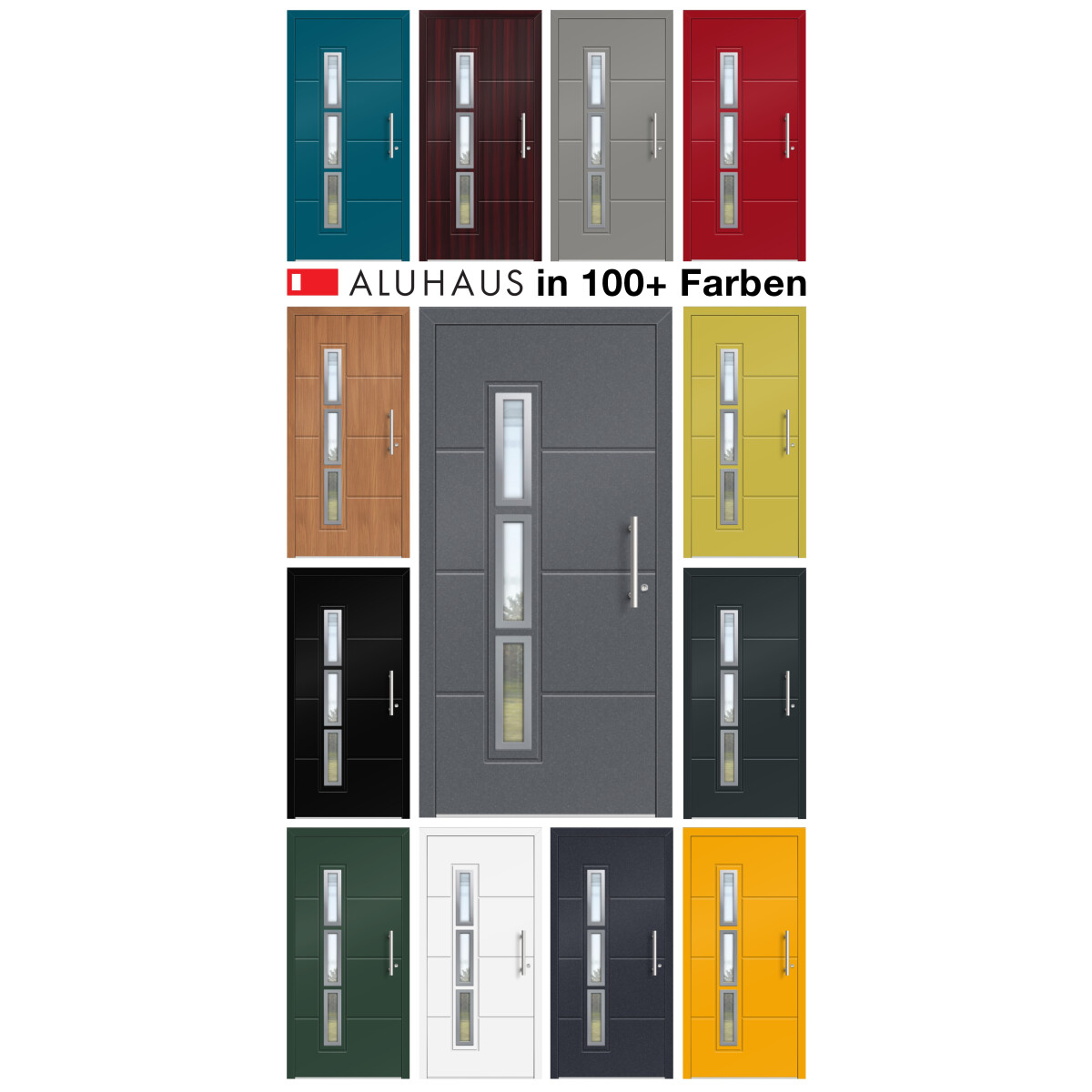 Aluhaus ELITE 75/90-50 Premium Aluminium Haustür...