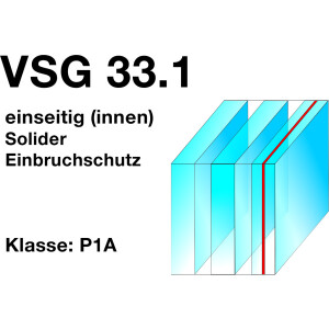 1-seitige VSG Verglasung 33.1 innen (einbruchhemmende...